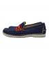 Christian Louboutin (クリスチャン・ルブタン) スタッズデニムローファー インディゴ サイズ:SIZE 41 1/2：15000円