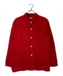 COMME des GARCONS HOMME（コムデギャルソン オム）の古着「シャモアクロスカバーオールジャケット」｜レッド