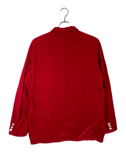 COMME des GARCONS HOMME（コムデギャルソン オム）COMME des GARCONS HOMME (コムデギャルソン オム) シャモアクロスカバーオールジャケット レッド サイズ:FREEの古着・服飾アイテム