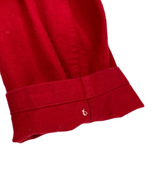 COMME des GARCONS HOMME（コムデギャルソン オム）COMME des GARCONS HOMME (コムデギャルソン オム) シャモアクロスカバーオールジャケット レッド サイズ:FREEの古着・服飾アイテム