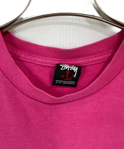 stussy（ステューシー）stussy (ステューシー) スカルプリントTシャツ ピンク サイズ:Lの古着・服飾アイテム