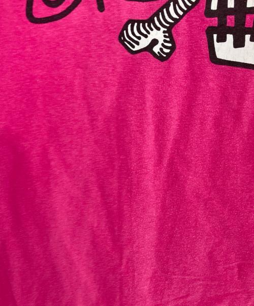 stussy（ステューシー）stussy (ステューシー) スカルプリントTシャツ ピンク サイズ:Lの古着・服飾アイテム