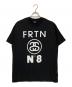 stussy（ステューシー）の古着「FRTNロゴプリントTシャツ」｜ブラック