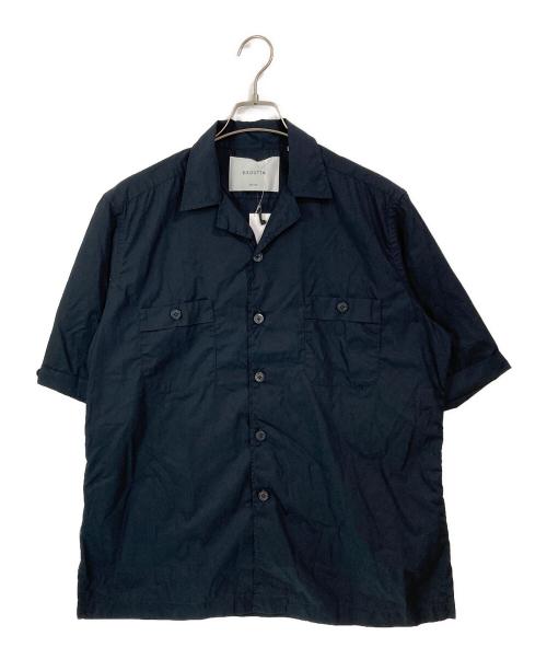 Bagutta（バグッタ）Bagutta (バグッタ) SLP GM ２ポケットオープンカラーコットンシャツ ネイビー サイズ:Lの古着・服飾アイテム
