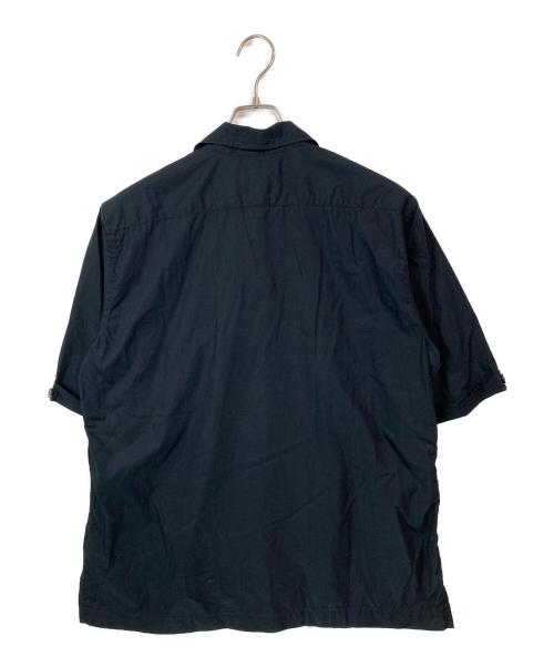 Bagutta（バグッタ）Bagutta (バグッタ) SLP GM ２ポケットオープンカラーコットンシャツ ネイビー サイズ:Lの古着・服飾アイテム