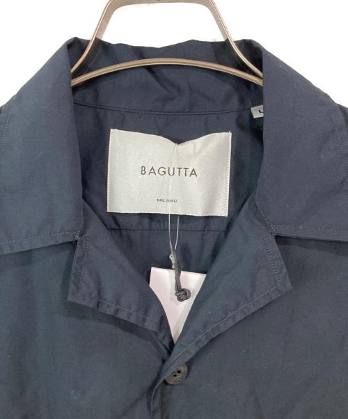 Bagutta（バグッタ）Bagutta (バグッタ) SLP GM ２ポケットオープンカラーコットンシャツ ネイビー サイズ:Lの古着・服飾アイテム