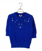 BAUM UND PFERDGARTENバウムウンドヘルガーデン）の古着「CAPONI flower knit」｜ブルー