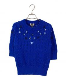 BAUM UND PFERDGARTEN（バウムウンドヘルガーデン）の古着「CAPONI flower knit」｜ブルー