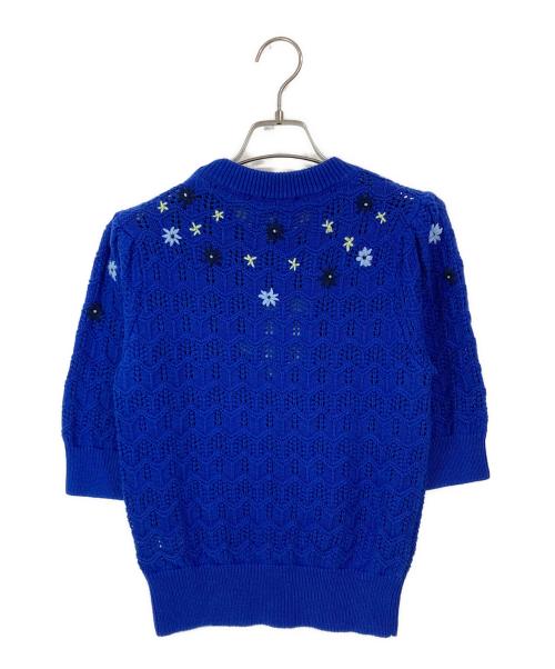 BAUM UND PFERDGARTEN（バウムウンドヘルガーデン）BAUM UND PFERDGARTEN (バウムウンドヘルガーデン) CAPONI flower knit ブルー サイズ:XSの古着・服飾アイテム