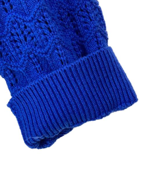 BAUM UND PFERDGARTEN（バウムウンドヘルガーデン）BAUM UND PFERDGARTEN (バウムウンドヘルガーデン) CAPONI flower knit ブルー サイズ:XSの古着・服飾アイテム