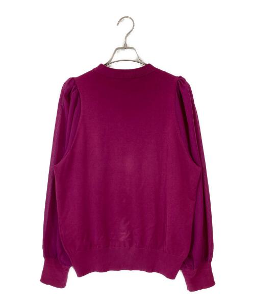 HYKE（ハイク）HYKE (ハイク) シアースリーブニット ショッキングピンク サイズ:２の古着・服飾アイテム