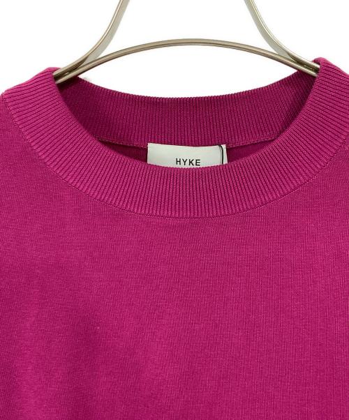 HYKE（ハイク）HYKE (ハイク) シアースリーブニット ショッキングピンク サイズ:２の古着・服飾アイテム