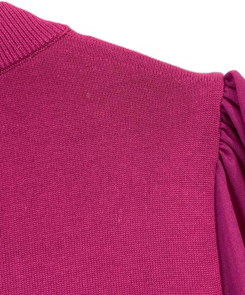 HYKE（ハイク）HYKE (ハイク) シアースリーブニット ショッキングピンク サイズ:２の古着・服飾アイテム