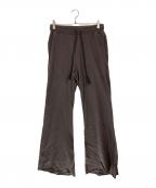 INSCRIREアンスクリア）の古着「Cotton Linen Flare Pants」｜ブラウン