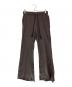 INSCRIRE（アンスクリア）の古着「Cotton Linen Flare Pants」｜ブラウン