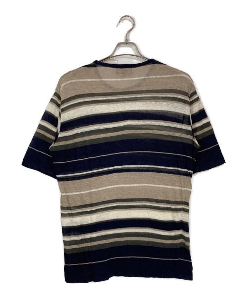 FENDI（フェンディ）FENDI (フェンディ) 半袖ボーダーニット ネイビー サイズ:50の古着・服飾アイテム