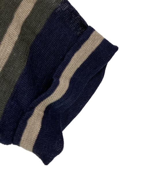 FENDI（フェンディ）FENDI (フェンディ) 半袖ボーダーニット ネイビー サイズ:50の古着・服飾アイテム