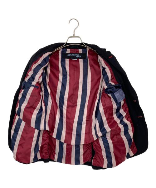JUNYA WATANABE COMME des GARCONS MAN（ジュンヤ ワタナベ コム デ ギャルソン マン）JUNYA WATANABE COMME des GARCONS MAN (ジュンヤ ワタナベ コム デ ギャルソン マン) 製品染め縮絨2Bジャケット ネイビー サイズ:Sの古着・服飾アイテム