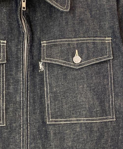 agnes b homme（アニエスベーオム）agnes b homme (アニエスベーオム) ジップデニムジャケット インディゴ サイズ:36の古着・服飾アイテム