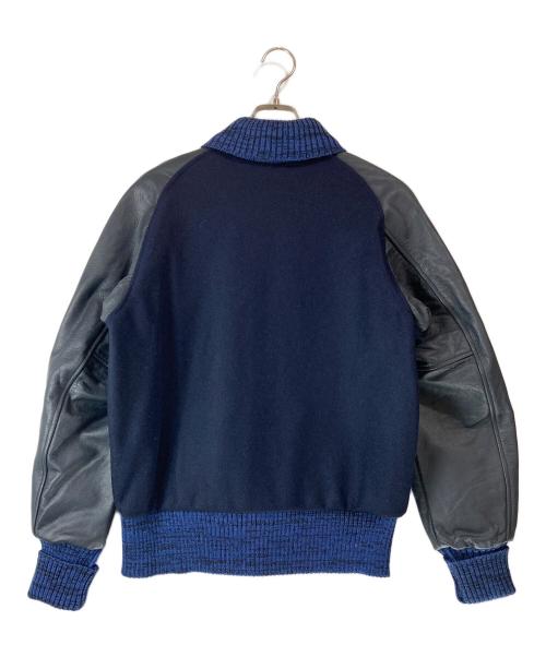 skookum（スクーカム）skookum (スクーカム) メルトン切替スタジャン ネイビー サイズ:36の古着・服飾アイテム