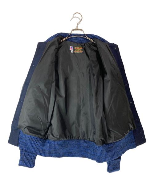 skookum（スクーカム）skookum (スクーカム) メルトン切替スタジャン ネイビー サイズ:36の古着・服飾アイテム
