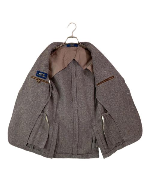 POLO RALPH LAUREN（ポロ・ラルフローレン）POLO RALPH LAUREN (ポロ・ラルフローレン) 2Bヘリンボーンジャケット ブラウン サイズ:38R　170/92Aの古着・服飾アイテム