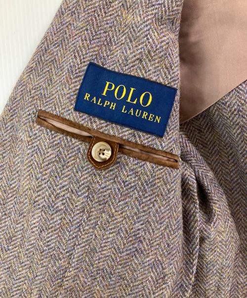 POLO RALPH LAUREN（ポロ・ラルフローレン）POLO RALPH LAUREN (ポロ・ラルフローレン) 2Bヘリンボーンジャケット ブラウン サイズ:38R　170/92Aの古着・服飾アイテム