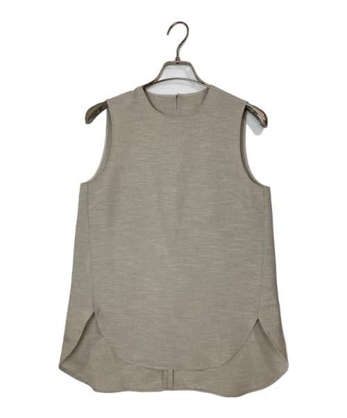 Whim Gazette（ウィムガゼット）Whim Gazette (ウィムガゼット) オックスノースリブラウス ベージュ サイズ:FREEの古着・服飾アイテム