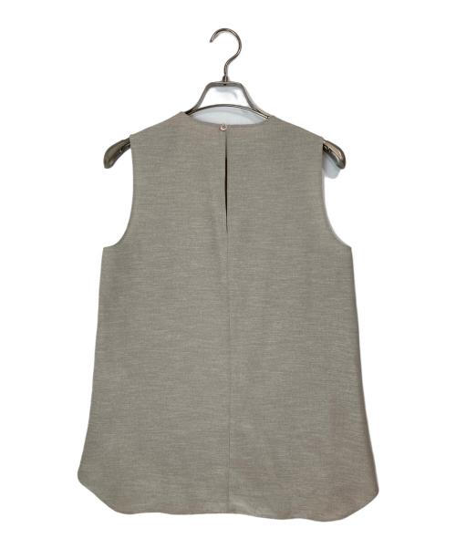 Whim Gazette（ウィムガゼット）Whim Gazette (ウィムガゼット) オックスノースリブラウス ベージュ サイズ:FREEの古着・服飾アイテム