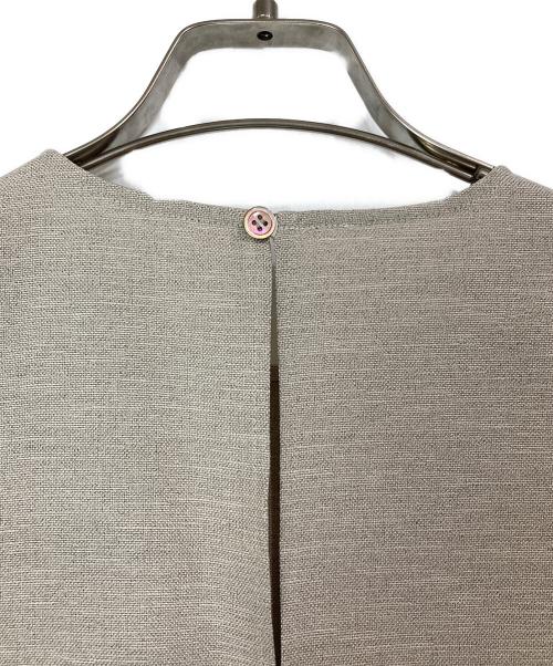 Whim Gazette（ウィムガゼット）Whim Gazette (ウィムガゼット) オックスノースリブラウス ベージュ サイズ:FREEの古着・服飾アイテム