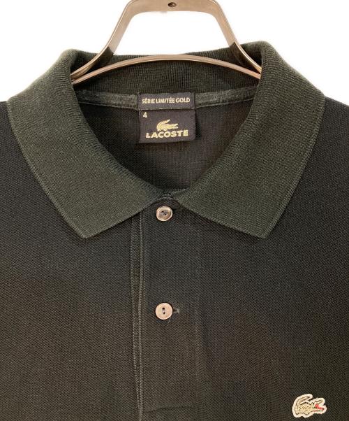 LACOSTE（ラコステ）LACOSTE (ラコステ) 限定ゴールドワニ刺繍ポロシャツ ブラック サイズ:4の古着・服飾アイテム