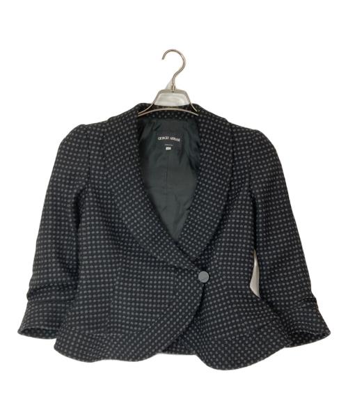 GIORGIO ARMANI（ジョルジオアルマーニ）GIORGIO ARMANI (ジョルジオアルマーニ) ドットテーラードジャケット ブラック サイズ:38の古着・服飾アイテム