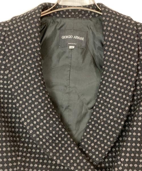 GIORGIO ARMANI（ジョルジオアルマーニ）GIORGIO ARMANI (ジョルジオアルマーニ) ドットテーラードジャケット ブラック サイズ:38の古着・服飾アイテム