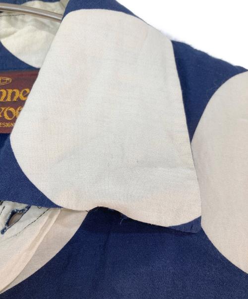 Vivienne Westwood（ヴィヴィアンウエストウッド）Vivienne Westwood (ヴィヴィアンウエストウッド) ドットシャツ ネイビー サイズ:不明の古着・服飾アイテム