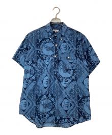 Engineered Garments（エンジニアド ガーメンツ）の古着「総柄ポロシャツ」｜ブルー