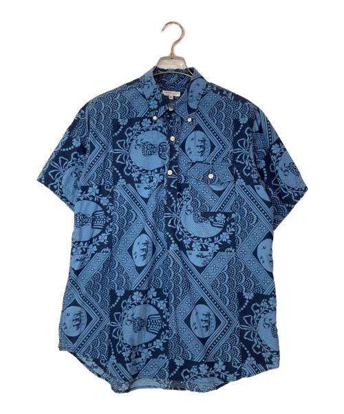 Engineered Garments（エンジニアド ガーメンツ）Engineered Garments (エンジニアド ガーメンツ) 総柄ポロシャツ ブルー サイズ:Mの古着・服飾アイテム