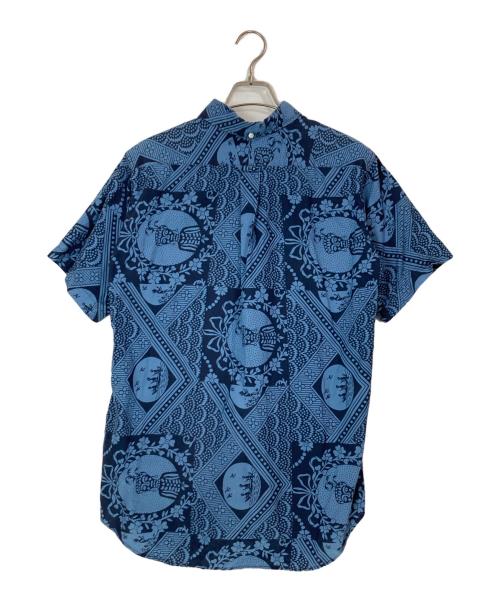 Engineered Garments（エンジニアド ガーメンツ）Engineered Garments (エンジニアド ガーメンツ) 総柄ポロシャツ ブルー サイズ:Mの古着・服飾アイテム