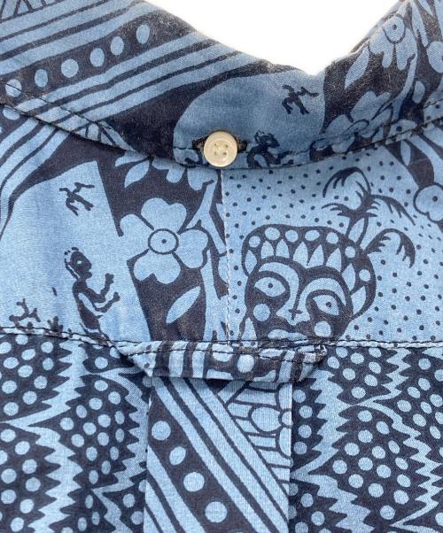Engineered Garments（エンジニアド ガーメンツ）Engineered Garments (エンジニアド ガーメンツ) 総柄ポロシャツ ブルー サイズ:Mの古着・服飾アイテム