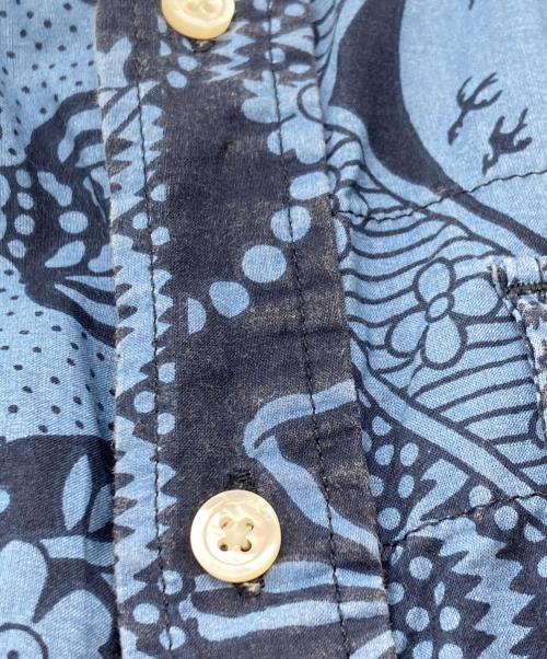 Engineered Garments（エンジニアド ガーメンツ）Engineered Garments (エンジニアド ガーメンツ) 総柄ポロシャツ ブルー サイズ:Mの古着・服飾アイテム