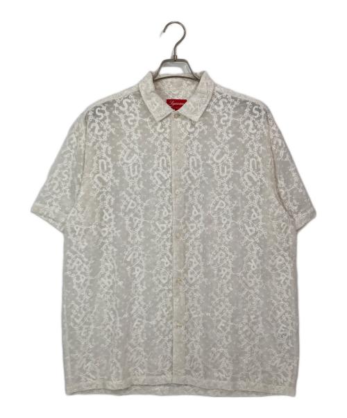 SUPREME（シュプリーム）Supreme (シュプリーム) Chainstitch Chiffon S/S Shirt ホワイト サイズ:Lの古着・服飾アイテム