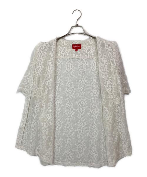 SUPREME（シュプリーム）Supreme (シュプリーム) Chainstitch Chiffon S/S Shirt ホワイト サイズ:Lの古着・服飾アイテム