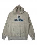 STANDARD CALIFORNIAスタンダードカリフォルニア）の古着「SD LOOP KNITTING LOGO HOOD SWEAT」｜グレー