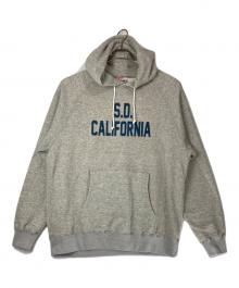 STANDARD CALIFORNIA（スタンダードカリフォルニア）の古着「SD LOOP KNITTING LOGO HOOD SWEAT」｜グレー