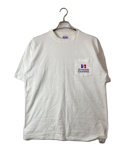 STANDARD CALIFORNIA（スタンダードカリフォルニア）STANDARD CALIFORNIA (スタンダードカリフォルニア) SD Heavyweight Shield Logo Pocket T ホワイト サイズ:XLの古着・服飾アイテム