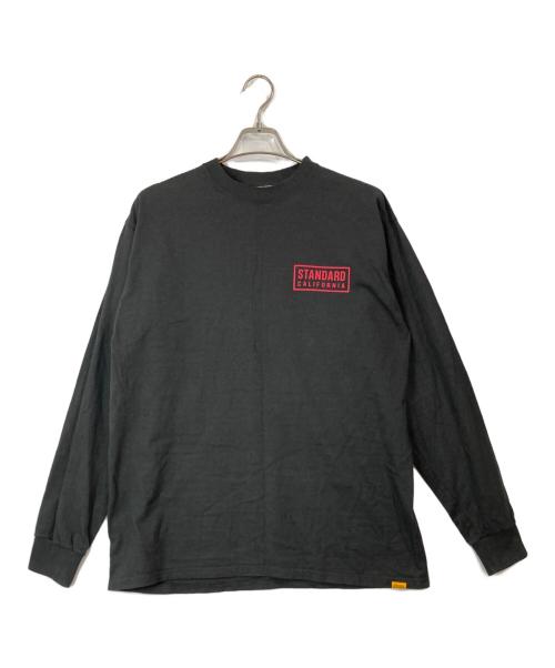 STANDARD CALIFORNIA（スタンダードカリフォルニア）STANDARD CALIFORNIA (スタンダードカリフォルニア) 長袖プリントカットソー/SD Heavyweight Box Logo Long Sleeve T ブラック サイズ:XLの古着・服飾アイテム