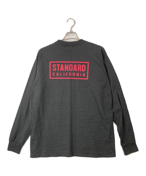 STANDARD CALIFORNIA（スタンダードカリフォルニア）STANDARD CALIFORNIA (スタンダードカリフォルニア) 長袖プリントカットソー/SD Heavyweight Box Logo Long Sleeve T ブラック サイズ:XLの古着・服飾アイテム