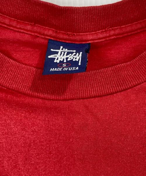 stussy（ステューシー）stussy (ステューシー) プリントTシャツ レッド サイズ:Sの古着・服飾アイテム