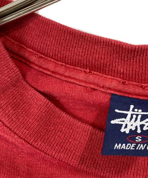 stussy（ステューシー）stussy (ステューシー) プリントTシャツ レッド サイズ:Sの古着・服飾アイテム