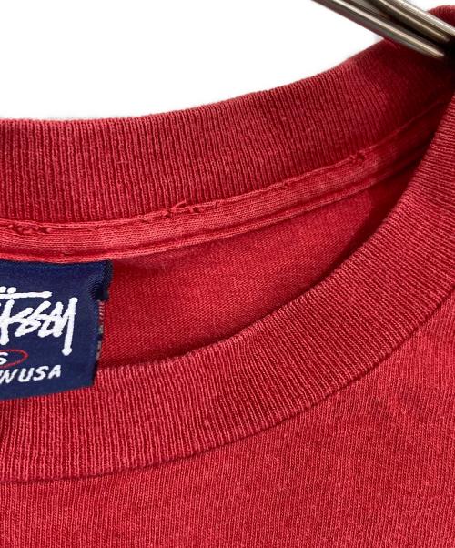stussy（ステューシー）stussy (ステューシー) プリントTシャツ レッド サイズ:Sの古着・服飾アイテム