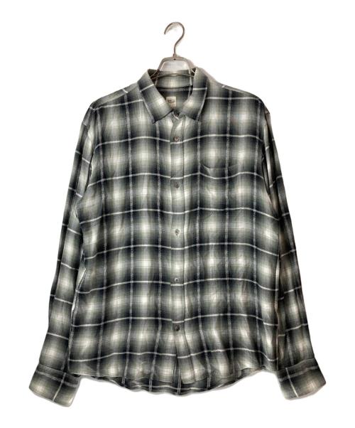 Ron Herman（ロンハーマン）Ron Herman (ロンハーマン) オンブレチェックシャツ ブラック×ホワイト サイズ:XLの古着・服飾アイテム